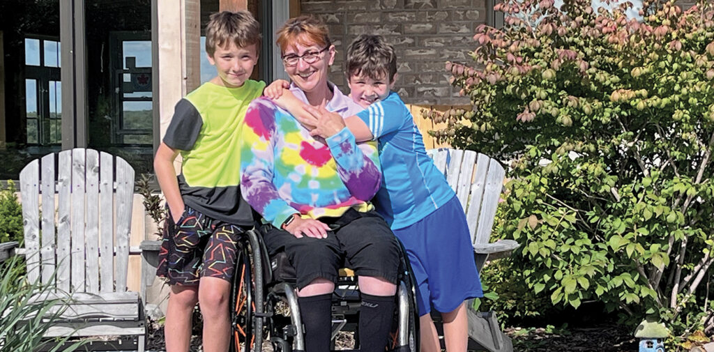 Dawn Damiany and her two boys.