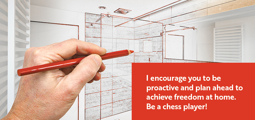 Close up of hand drawing a blueprint of home architecture.