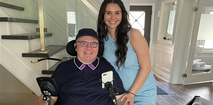 Julia Candido and her father Reno.