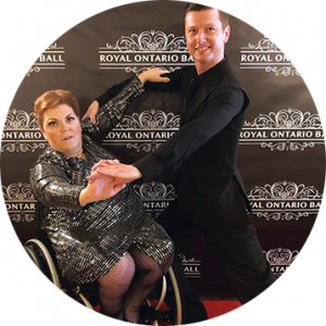 Nancy Clarke and her dancing partner.